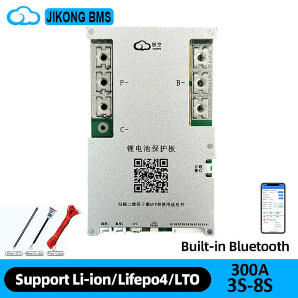 JK-B2A8S30P 4s-8S BMS для акумуляторів LiFePO4, Li-ion, LTO